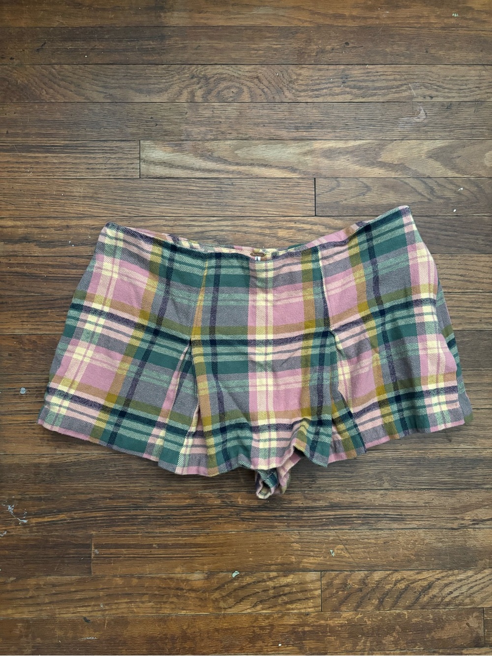 free people plaid skort